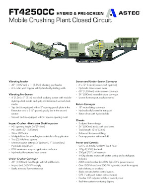 Установки для переробки щебеню Astec FT4250OC