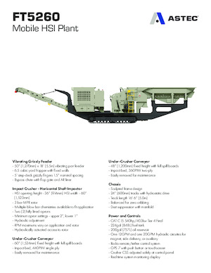 Установки для переробки щебеню Astec FT5260