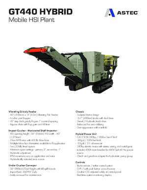 Установки для переробки щебеню Astec GT440