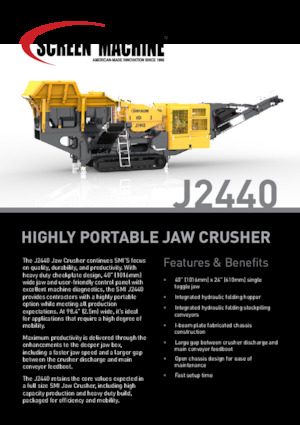 Установки для переробки щебеню Screen Machine Industries  J2440