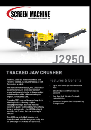 Установки для переробки щебеню Screen Machine Industries  J2950