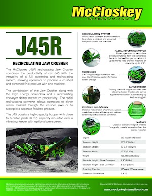 Установки для переробки щебеню McCloskey J45R