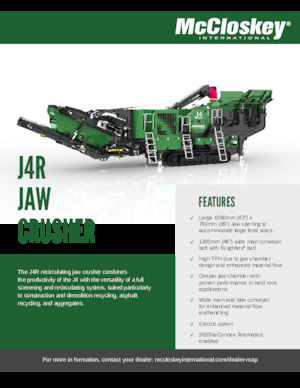 Установки для переробки щебеню McCloskey J4R