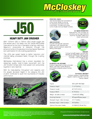 Установки для переробки щебеню McCloskey J50