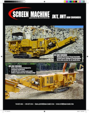 Установки для переробки щебеню Screen Machine Industries  JHT