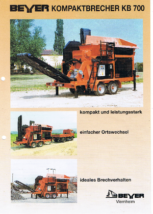 Установки для переробки щебеню Beyer KB 700