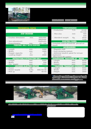 Установки для переробки щебеню Komplet LEM 7040