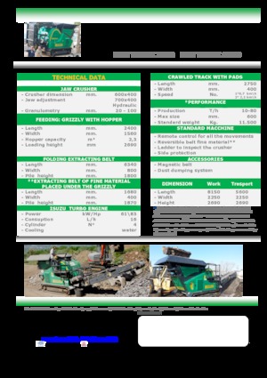 Установки для переробки щебеню Komplet LEM TRACK 7040