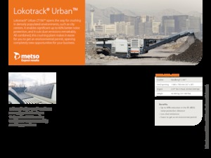 Установки для переробки щебеню Metso Lokotrack Urban LT 106