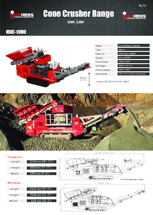 Установки для переробки щебеню Rubble Master MXC-1000