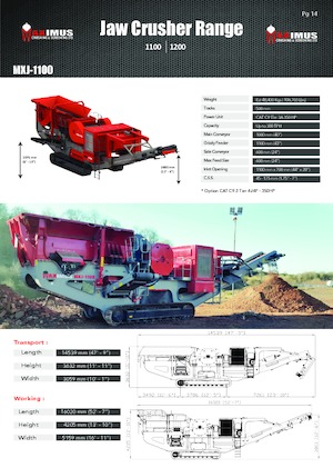 Установки для переробки щебеню Rubble Master MXJ-1100