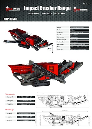 Установки для переробки щебеню Rubble Master MXP-1050R