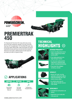 Установки для переробки щебеню Powerscreen Premiertrak 450