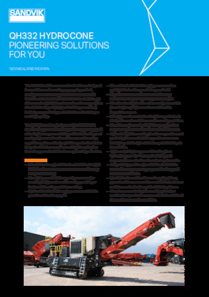 Установки для переробки щебеню Sandvik QH332 HS