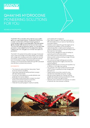 Установки для переробки щебеню Sandvik QH441 HS
