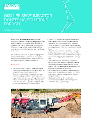 Установки для переробки щебеню Sandvik QI341