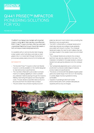 Установки для переробки щебеню Sandvik QI441