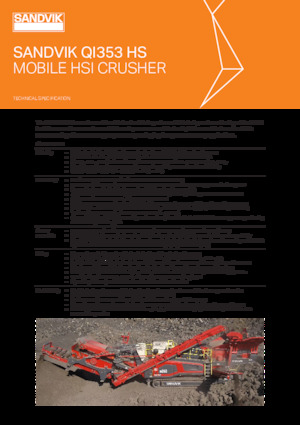 Установки для переробки щебеню Sandvik QI353 HS