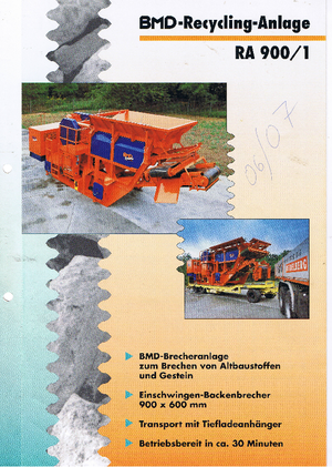 Установки для переробки щебеню BMD RA 900/1