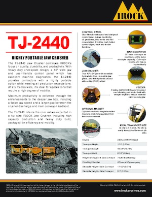 Установки для переробки щебеню IROCK  TJ-2440