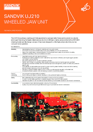 Установки для переробки щебеню Sandvik UJ210