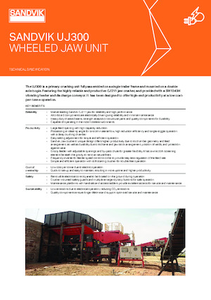 Установки для переробки щебеню Sandvik UJ300