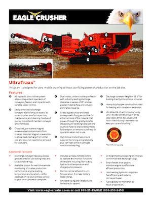 Установки для переробки щебеню Eagle Crusher UltraTraxx 