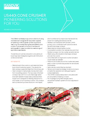 Установки для переробки щебеню Sandvik US440i