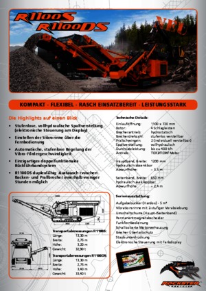 Установки для переробки щебеню Rockster R1100S 