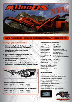 Установки для переробки щебеню Rockster R1100DS 