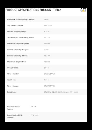 Скрепери Caterpillar 637K