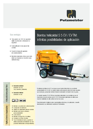 Гвинтові конвеєрні насоси Putzmeister S 5 EVTM