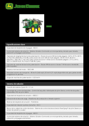 Самохідні польові обприскувачі John Deere 340M
