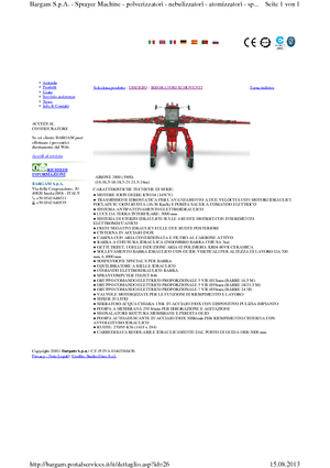 Самохідні польові обприскувачі Bargam Airone 2000