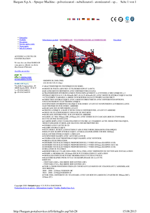 Самохідні польові обприскувачі Bargam Grimpeur 2500 MC