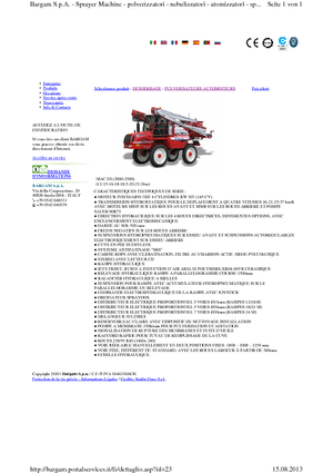 Самохідні польові обприскувачі Bargam Mac 2000 ES C