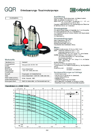 Каналізаційні насоси Calpeda GQR 10-16