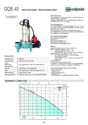 Каналізаційні насоси Calpeda GQV 50-8