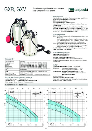 Каналізаційні насоси Calpeda GXR 12-18