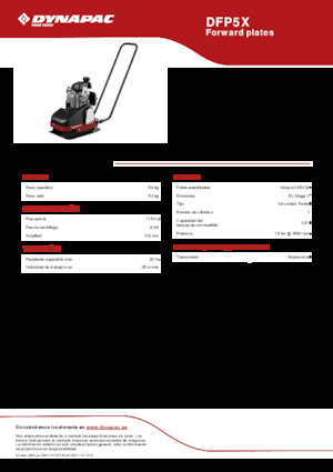 Односпрямовані віброплити Dynapac DFP5X