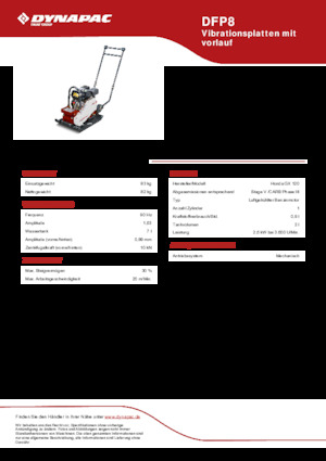 Односпрямовані віброплити Dynapac DFP8