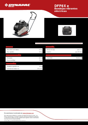 Односпрямовані віброплити Dynapac DFP8X e