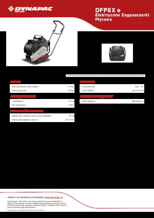 Односпрямовані віброплити Dynapac DFP8X e