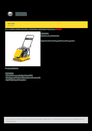 Односпрямовані віброплити Wacker Neuson WP1540A