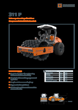 одновальцові дорожні катки Hamm 311 P