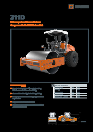 одновальцові дорожні катки Hamm 311D