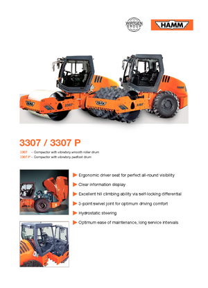 одновальцові дорожні катки Hamm 3307