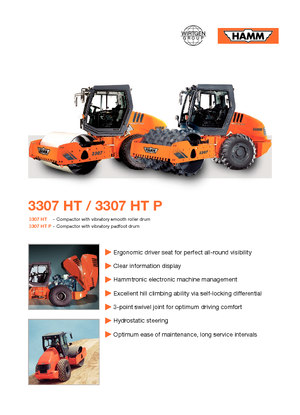 одновальцові дорожні катки Hamm 3307 HT