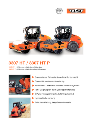 одновальцові дорожні катки Hamm 3307 HT