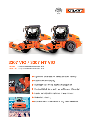 одновальцові дорожні катки Hamm 3307 VIO
